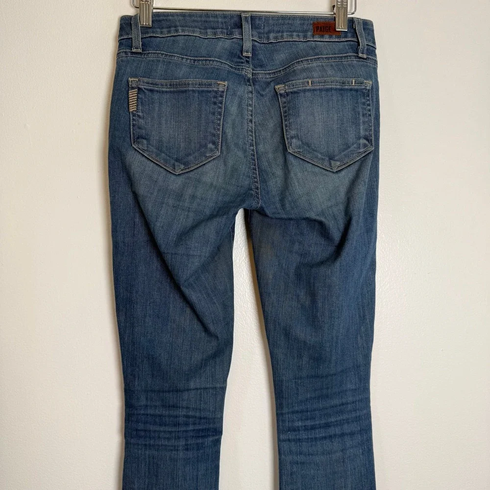 PAIGE Verdugo Ultra Skinny Jeans Medium Wash Ripped Knees Size 26